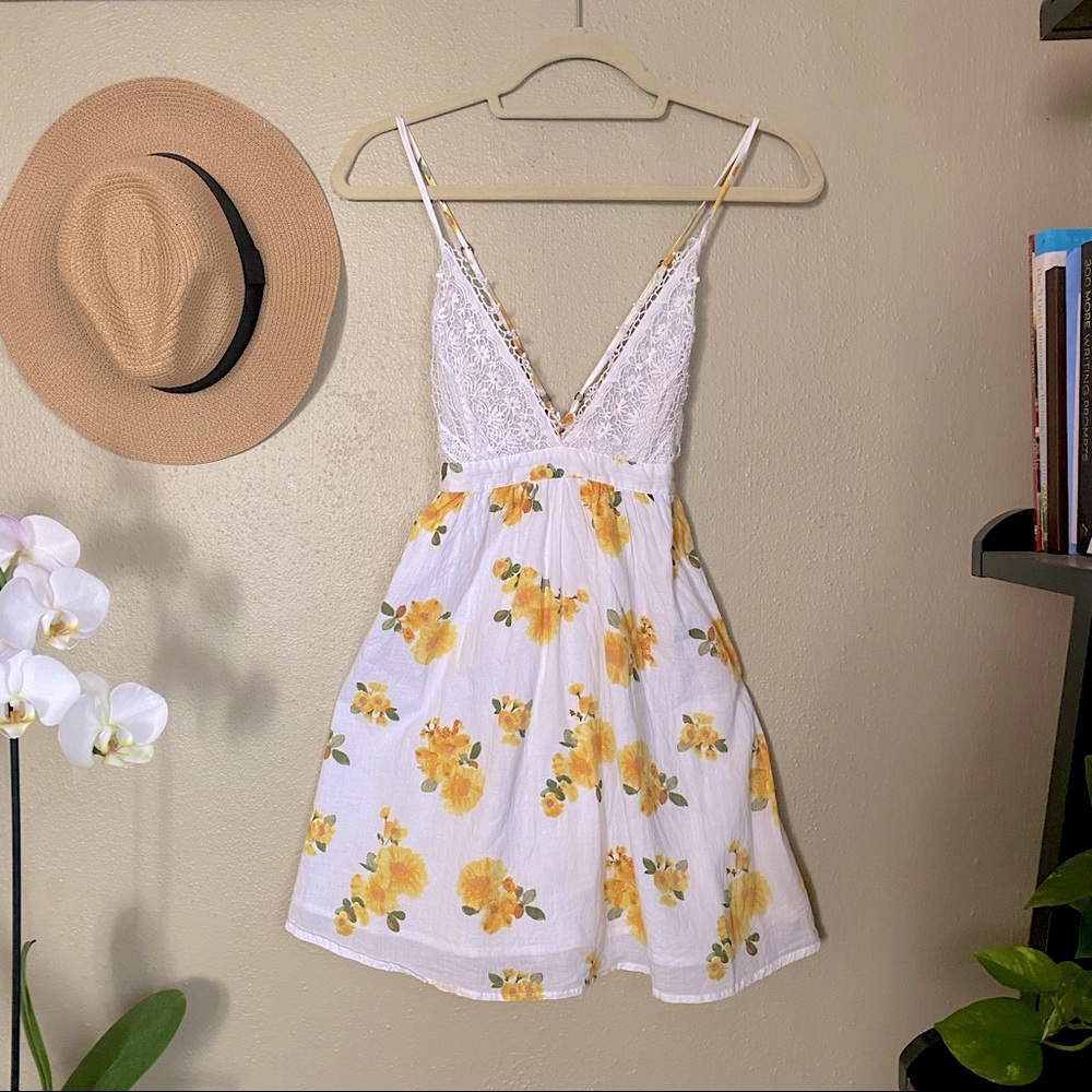 White Lace floral dress